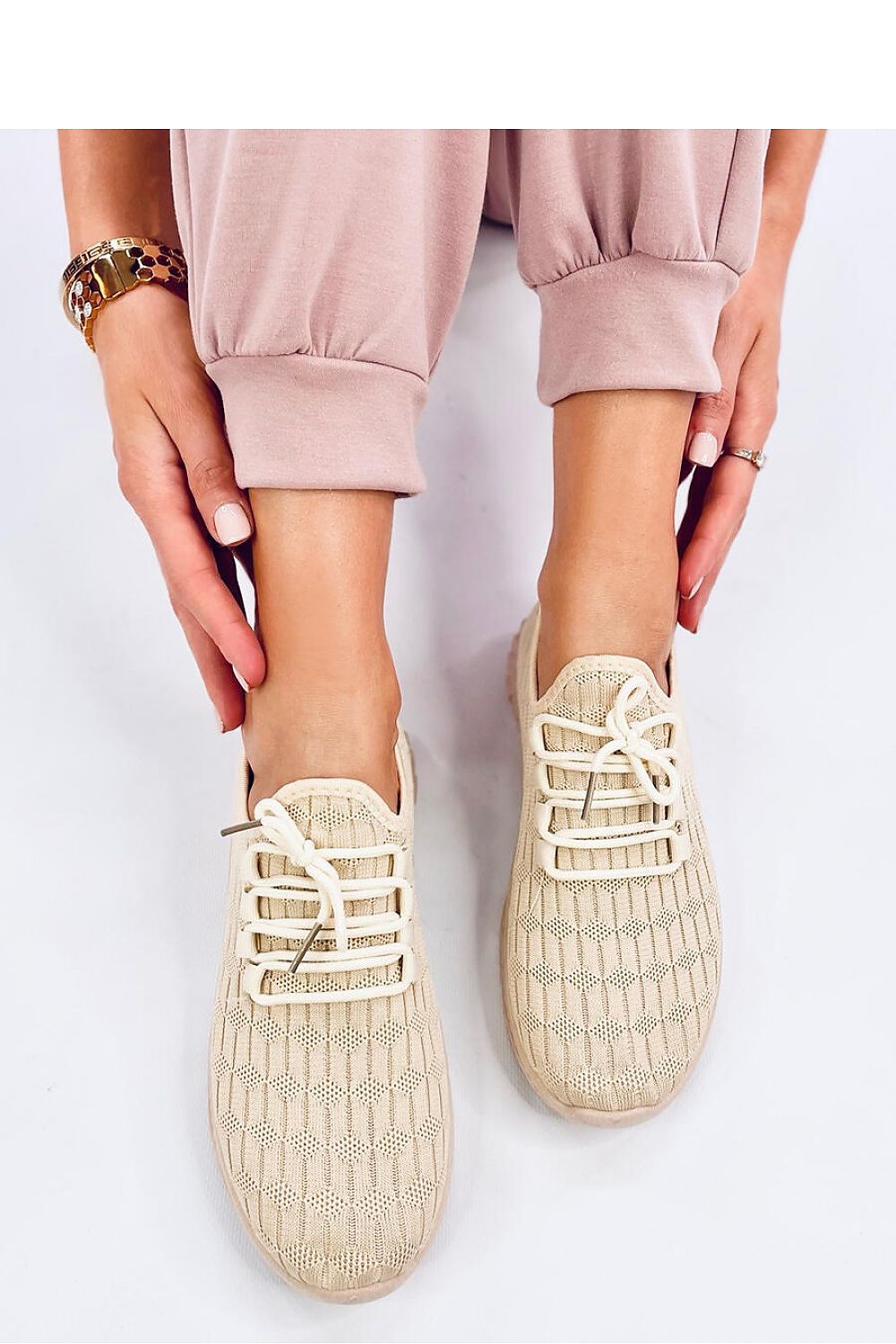 Sprintschoenen beige