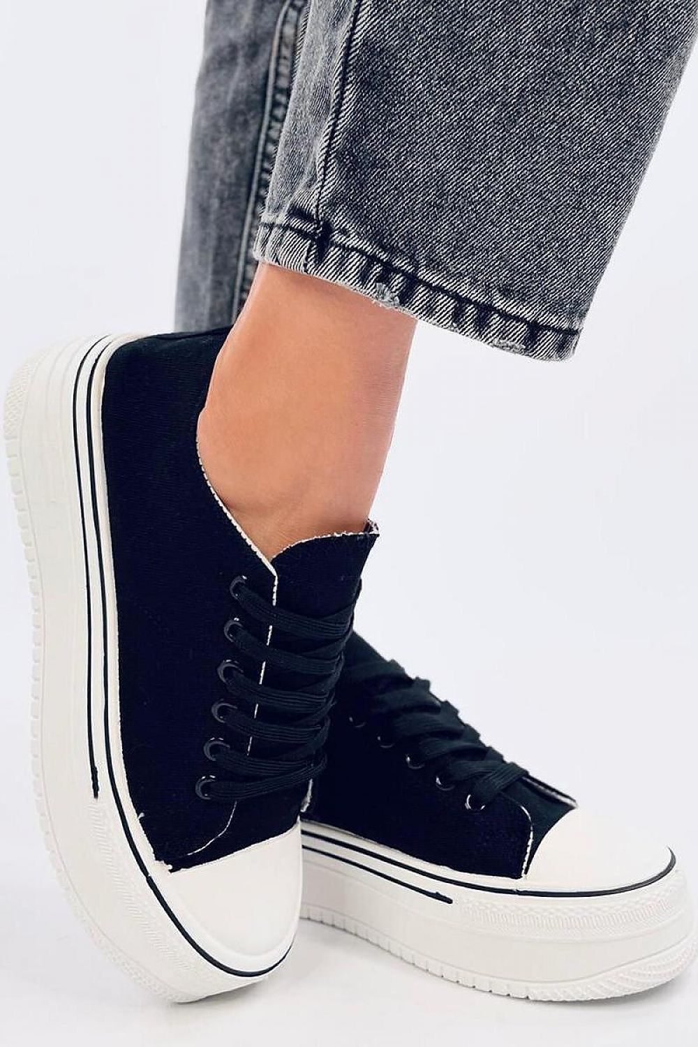 Canvasschoen Black/white