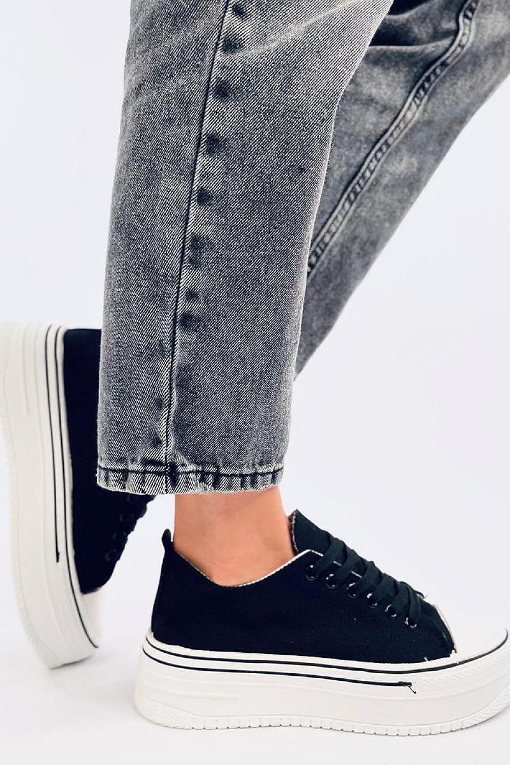 Canvasschoen Black/white