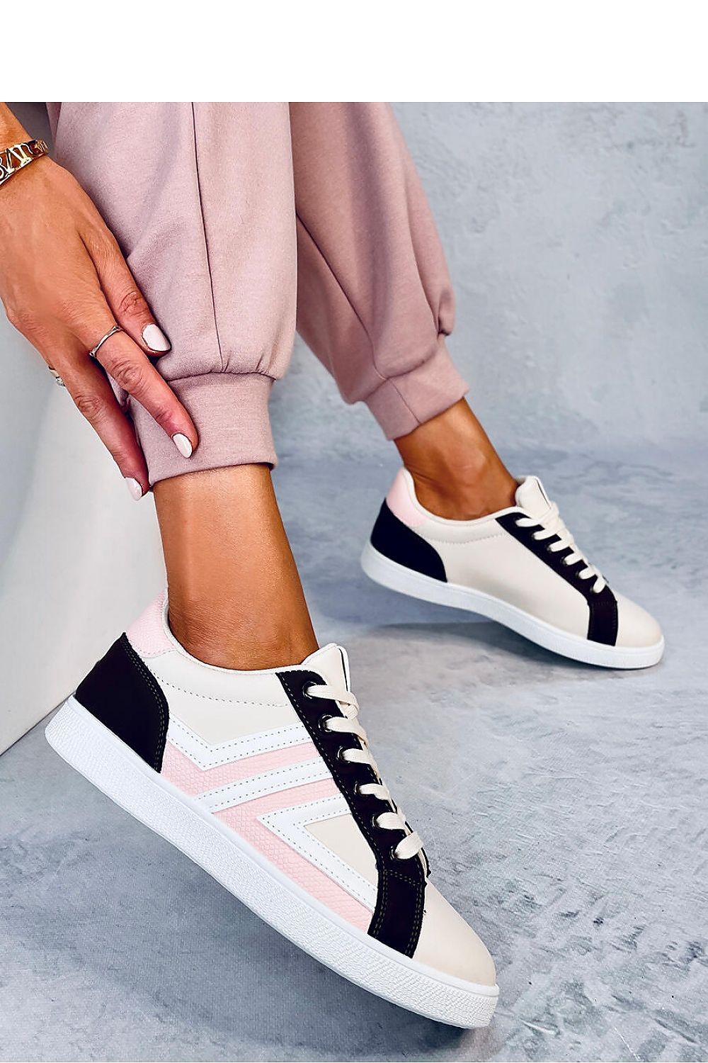 Sneaker pink/beige