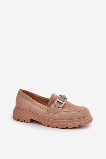 Moccassins beige sparkle