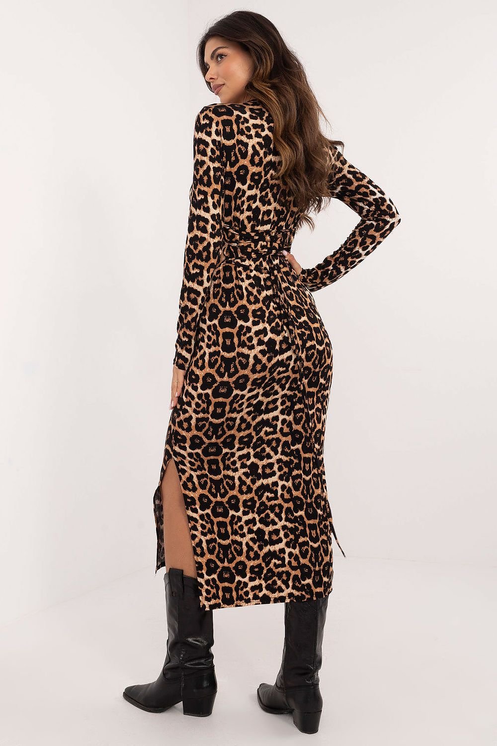 Midi jurk panther