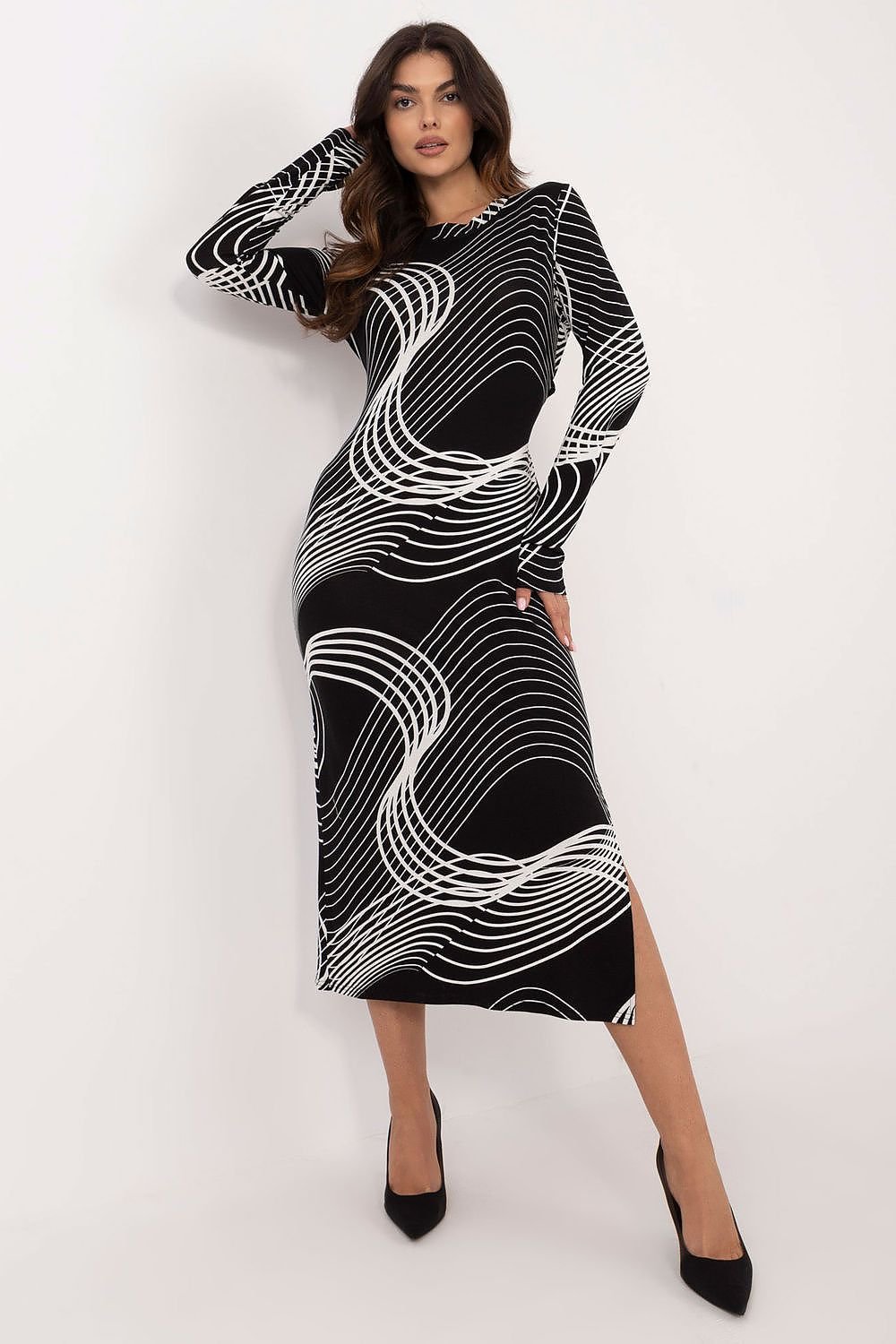 Midi jurk panther
