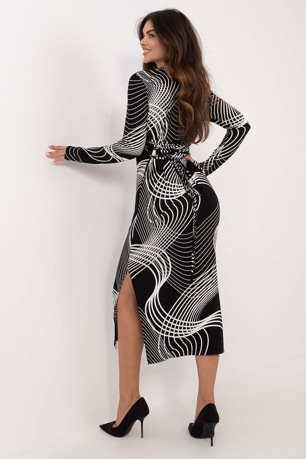 Midi jurk panther