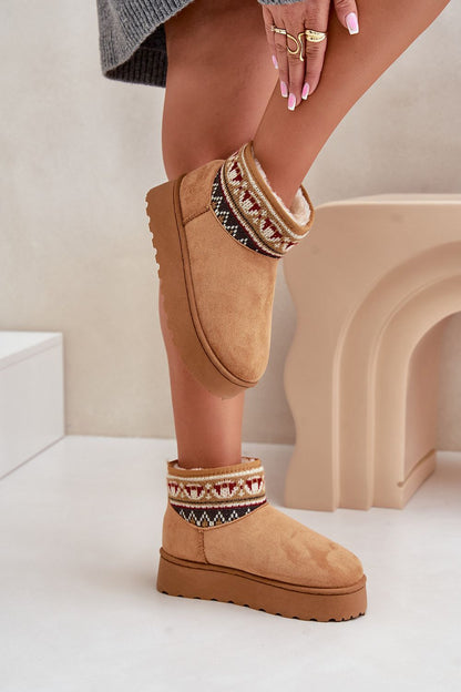 Zacht gevoerde boots met print Marie